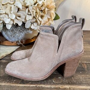 Jeffrey Campbell Cream Suede Heeled Boots